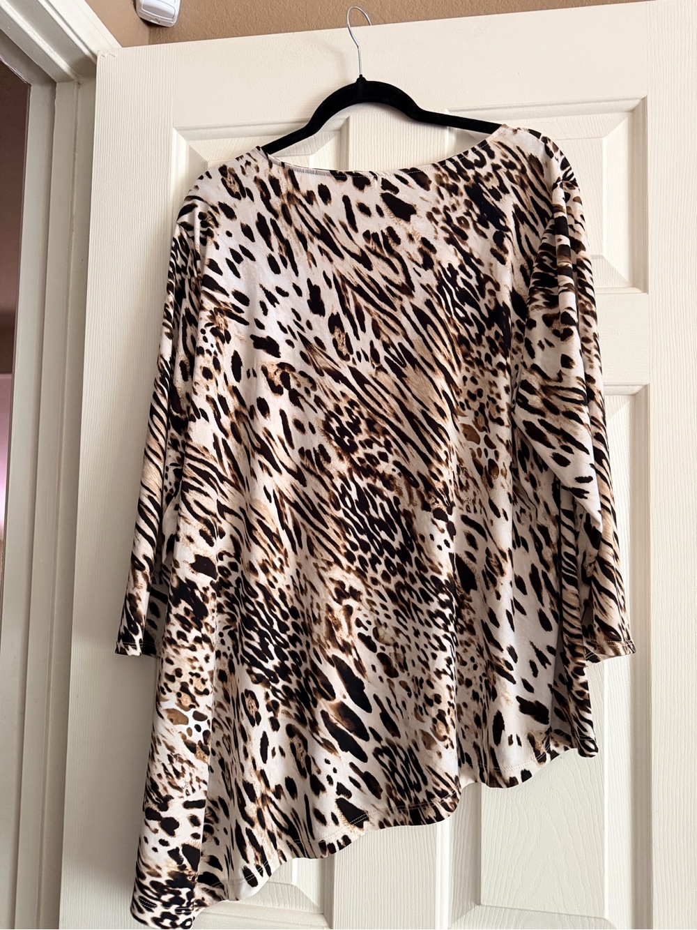 Chico's Leopard Print Tunic in Tan and Black